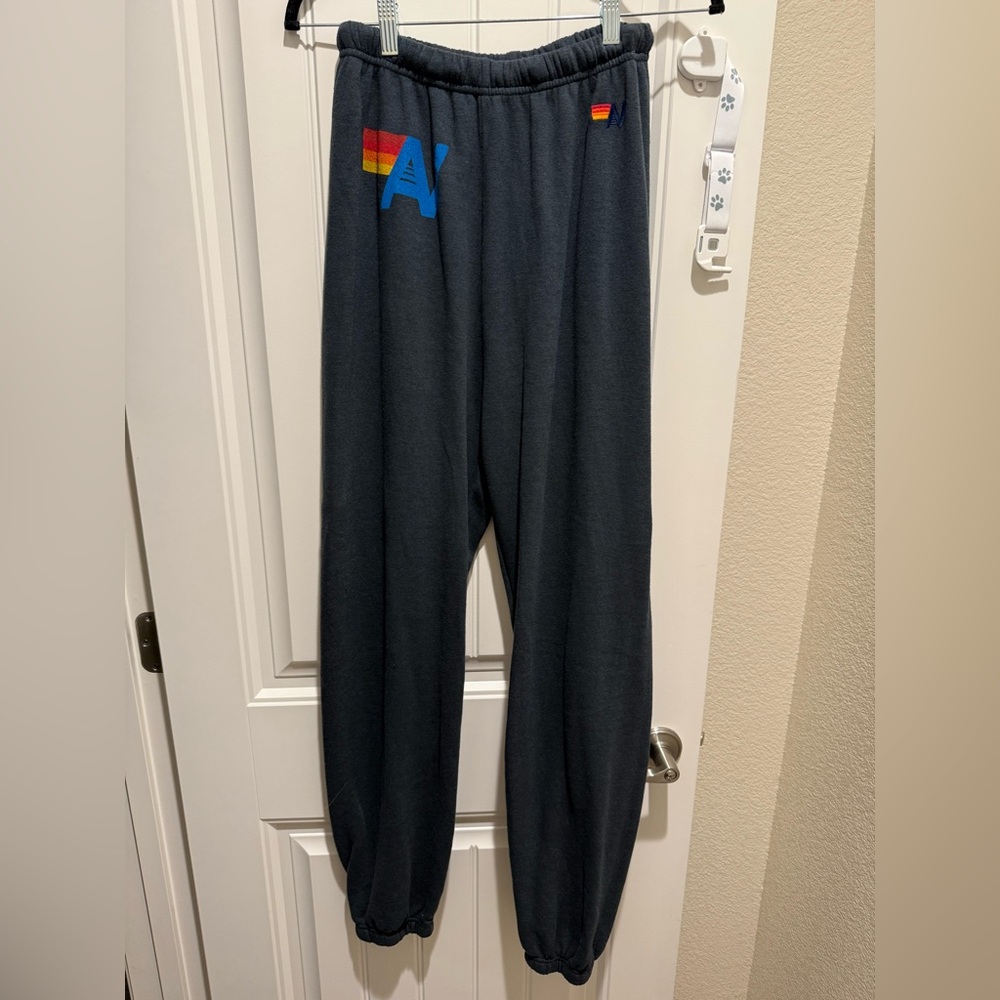 NWOT Aviator Nation Logo Sweatpants- Charcoal